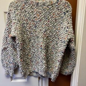 Colorful Knit Women's Crew Neck Sweater